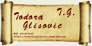 Todora Glišović vizit kartica